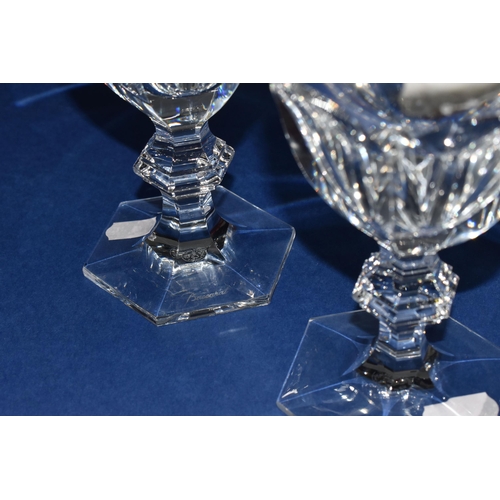 380 - A SET OF FOUR BACCARAT 'HARCOURT' 1821 DESIGN WINE GLASSES, comprising a set of four 'Harcourt' patt... 