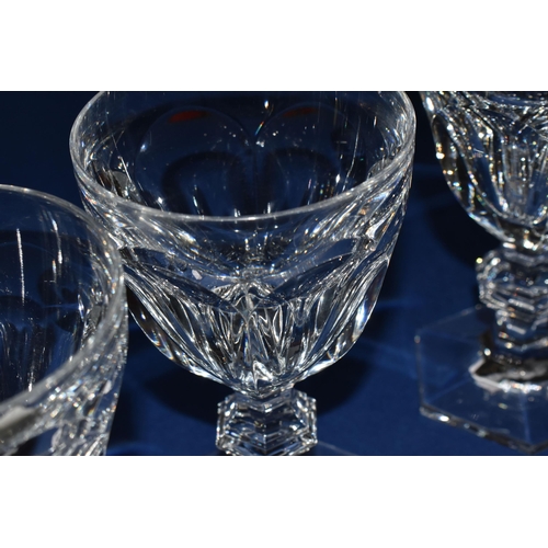 380 - A SET OF FOUR BACCARAT 'HARCOURT' 1821 DESIGN WINE GLASSES, comprising a set of four 'Harcourt' patt... 