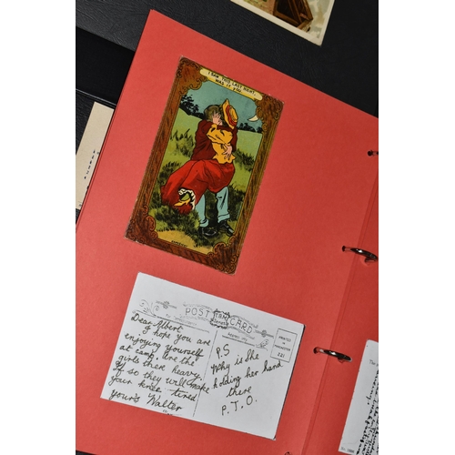 427 - FOUR ALBUMS OF POSTCARDS, Four Albums containing approximately 130 early 20th century Postcards, all... 