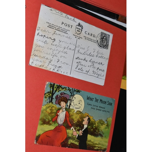 427 - FOUR ALBUMS OF POSTCARDS, Four Albums containing approximately 130 early 20th century Postcards, all... 