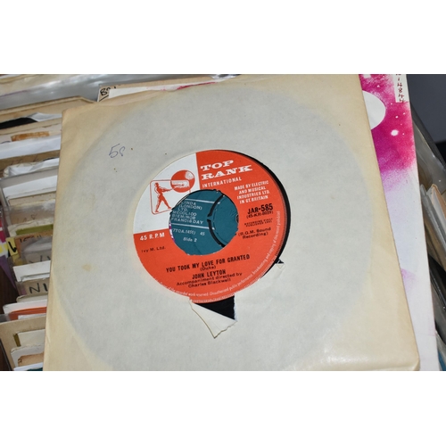 428 - ONE BOX OF 1950's ROCK AND ROLL, 45 R.P.M SINGLES, approximately one hundred and fifty singles to in... 