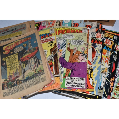 434 - A BOX OF MARVEL AND DC COMICS, over eighty comics from The Amazing Spider-Man, Superman, Silver Surf... 