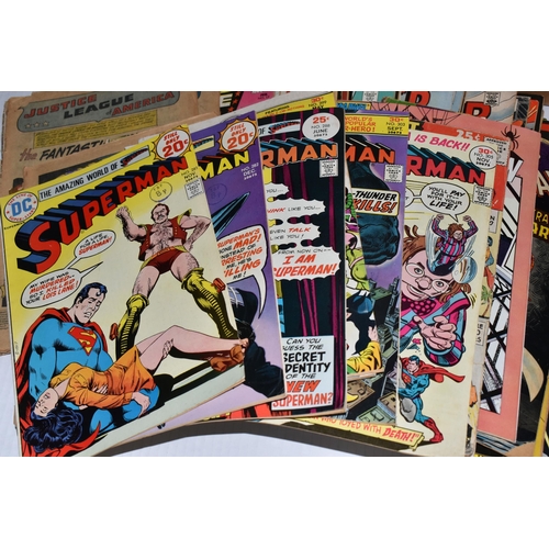 434 - A BOX OF MARVEL AND DC COMICS, over eighty comics from The Amazing Spider-Man, Superman, Silver Surf... 