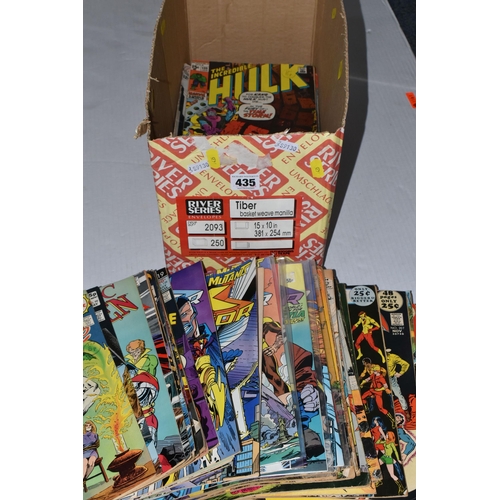 435 - A BOX OF MARVEL AND DC COMICS, almost 80 comics from X-Men, Wonder Woman, The Incredible Hulk, Tales... 