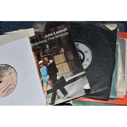 436 - TWO BOXES OF APPROXIMATELY 300 45 R.P.M SINGLE RECORDS, to include artists, Pat Boon, Black Sabbath,... 