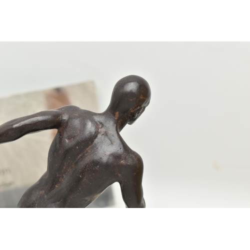 446 - A SCULPTURE BY LORENZO QUINN (1966 -) 'LEAP OF FAITH (BRONZE)'numbered 30/99(on the figures leg) fig... 