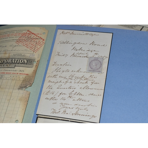 452 - ONE BOX of Mixed Ephemera to include Newspapers, The Bath Herald 'newspaper tax stamp' 1852, Daily N... 