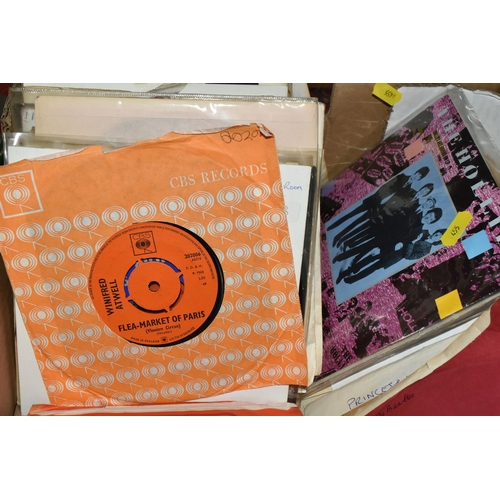 455 - TWO BOXES OF 45 R.P.M RECORDS, approximately 300, 1960's, 1970's, rock and roll, pop, rock ballads, ... 