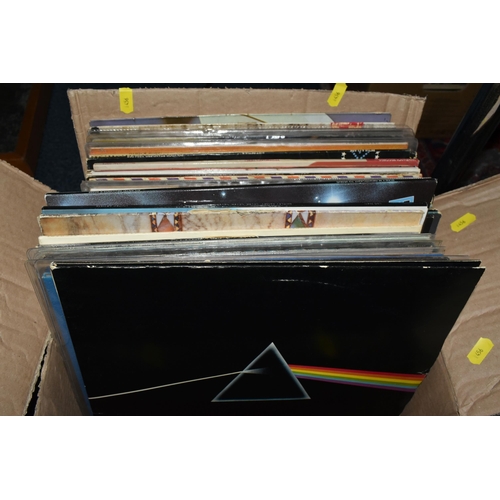 456 - THREE BOXES OF LPs, approximately 120, to include artists, Neil Diamond, Fleetwood Mac, Led Zeppelin... 