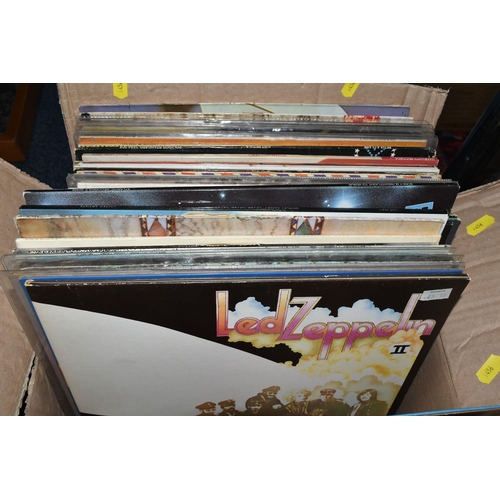 456 - THREE BOXES OF LPs, approximately 120, to include artists, Neil Diamond, Fleetwood Mac, Led Zeppelin... 