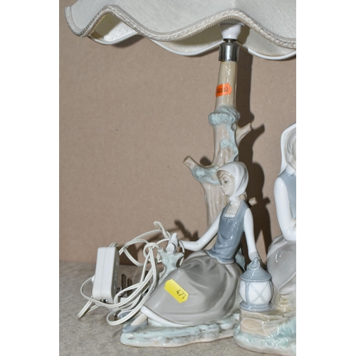 471 - A GROUP OF LLADRO DAISA FIGURES to include a Girl with Milk Pail No. 4682, a Girl with Lantern No. 4... 