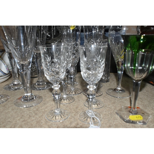 478 - A GROUP OF MOSTLY EDINBURGH INTERNATIONAL CRYSTAL GLASSWARE to include two Edinburgh International d... 