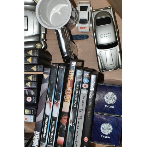 485 - A COLLECTION OF ASSORTED JAMES BOND FILM DVDS AND OTHER MODERN BOND MEMORABILIA, to include over 20 ... 