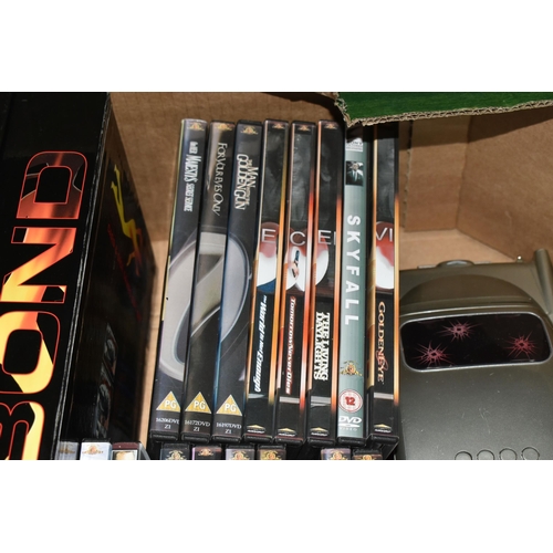 485 - A COLLECTION OF ASSORTED JAMES BOND FILM DVDS AND OTHER MODERN BOND MEMORABILIA, to include over 20 ... 