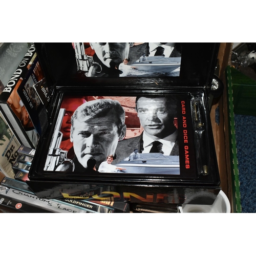 485 - A COLLECTION OF ASSORTED JAMES BOND FILM DVDS AND OTHER MODERN BOND MEMORABILIA, to include over 20 ... 