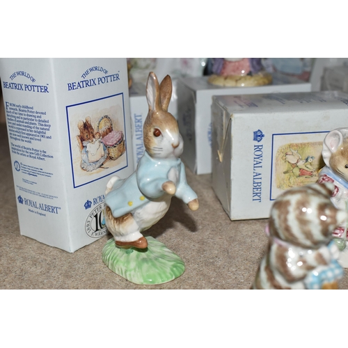 493 - A COLLECTION OF THE WORLD OF BEATRIX POTTER COLLECTABLES, included is Wedgwood Peter Rabbit money bo... 