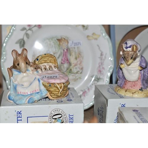 493 - A COLLECTION OF THE WORLD OF BEATRIX POTTER COLLECTABLES, included is Wedgwood Peter Rabbit money bo... 