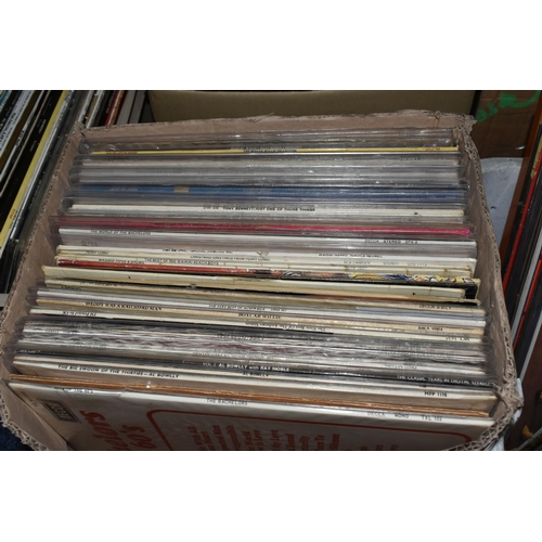 497 - FIVE BOXES OF LPs, to include, classical, theatre/movie soundtracks, country, love songs, etc. (sd),... 