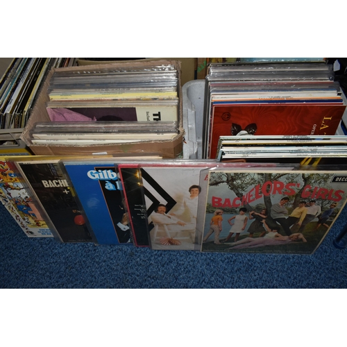 497 - FIVE BOXES OF LPs, to include, classical, theatre/movie soundtracks, country, love songs, etc. (sd),... 