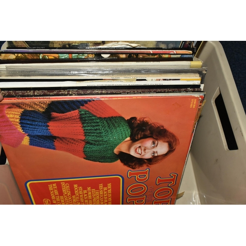 497 - FIVE BOXES OF LPs, to include, classical, theatre/movie soundtracks, country, love songs, etc. (sd),... 