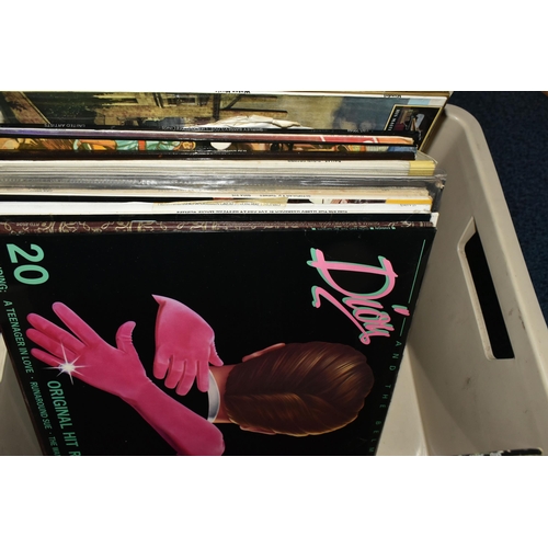 497 - FIVE BOXES OF LPs, to include, classical, theatre/movie soundtracks, country, love songs, etc. (sd),... 