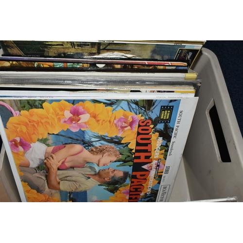 497 - FIVE BOXES OF LPs, to include, classical, theatre/movie soundtracks, country, love songs, etc. (sd),... 