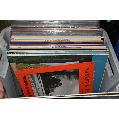 497 - FIVE BOXES OF LPs, to include, classical, theatre/movie soundtracks, country, love songs, etc. (sd),... 