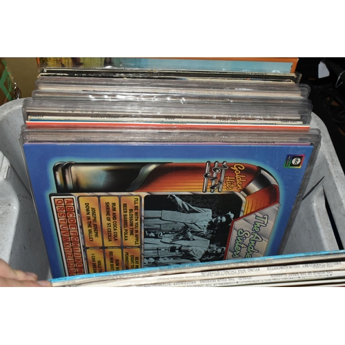 497 - FIVE BOXES OF LPs, to include, classical, theatre/movie soundtracks, country, love songs, etc. (sd),... 