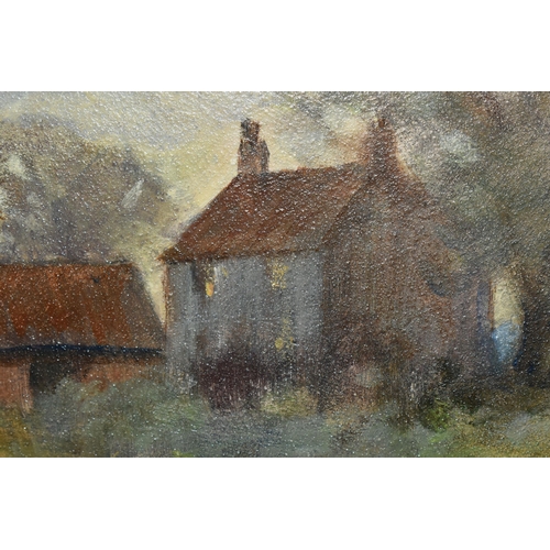 507 - OWEN WATERS (BRITISH 1916-2004) 'CLIPPESBY MILL, NORFOLK', an impressionist style landscape with cot... 