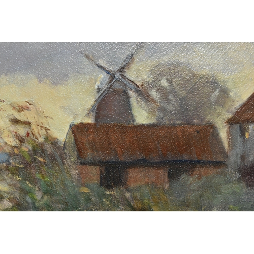 507 - OWEN WATERS (BRITISH 1916-2004) 'CLIPPESBY MILL, NORFOLK', an impressionist style landscape with cot... 