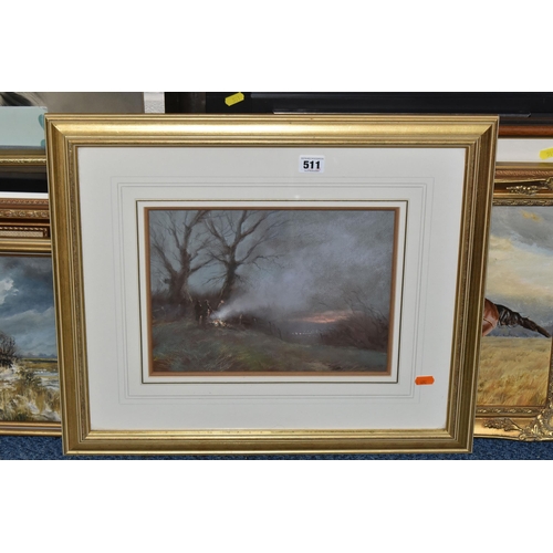 511 - A SMALL QUANTITY OF PAINTINGS AND PRINTS ETC, to include a David Mynett pastel landscape depicting f... 