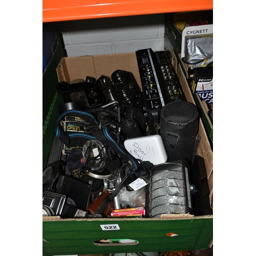 522 - THREE BOXES OF ELECTRONICS, to include a VTG228 Plus Colour Video Title Generator, a VEC1070 High Re... 