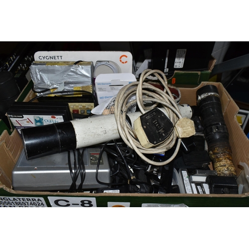 522 - THREE BOXES OF ELECTRONICS, to include a VTG228 Plus Colour Video Title Generator, a VEC1070 High Re... 