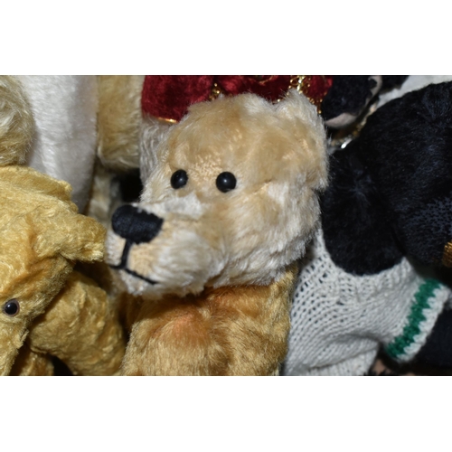 566 - ONE BOX OF HAND MADE COLLECTOR'S BEARS, twelve bears comprising two H.M bears by Iris & Rowland Ches... 