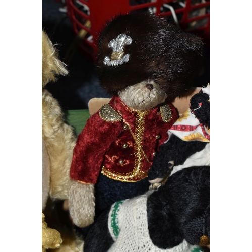 566 - ONE BOX OF HAND MADE COLLECTOR'S BEARS, twelve bears comprising two H.M bears by Iris & Rowland Ches... 