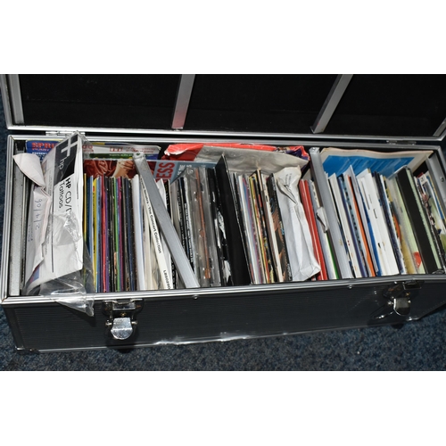 577 - TWO BOXES AND LOOSE RECORDS, PICTURES, CERAMICS AND SUNDRY ITEMS, to include approximately fifty LPs... 