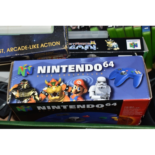 573 - A BOX OF NINTENDO AND XBOX VIDEO GAMES, includes a Grandstand Invaders From Space electronic game, a... 