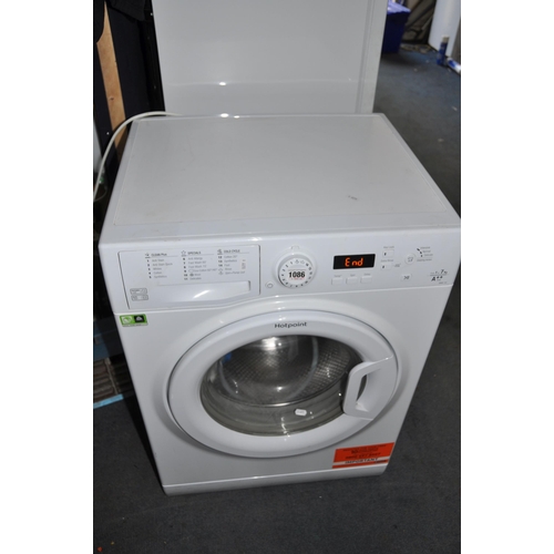 1086 - A HOTPOINT WMBF742 WASHING MACHINE width 60cm depth 50cm height 84cm (PAT pass, spin cycle run but n... 