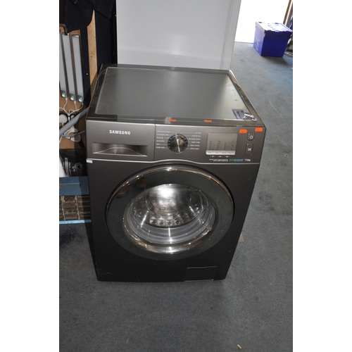 1087 - A SAMSUNG WF70F5EDW4X ECO BUBBLE WASHING MACHINE width 60cm depth 60cm height 85cm (PAT pass, spin c... 