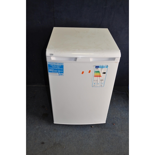 1095 - A BEKO LX5053W UNDER COUNTER FRIDGE  width 55cm depth 60cm height 85cm (PAT pass and working at 5 de... 