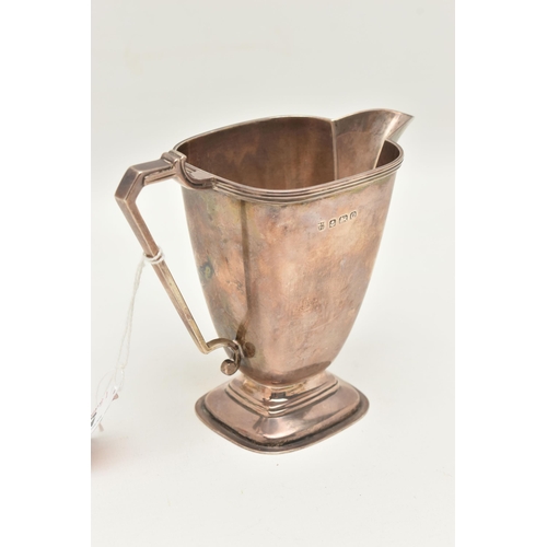 55 - A GEORGE V SILVER MILK JUG, an Art Deco milk jug, approximate height 105mm 'William Neale & Son Ltd'... 