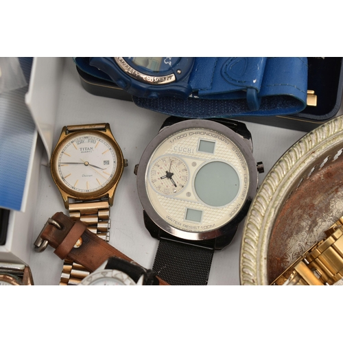 72 - A BOX OF ASSORTED WATCHES, to include ladies and gents wristwatches to include two ladies Seiko watc... 