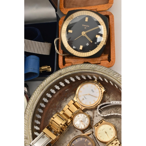 72 - A BOX OF ASSORTED WATCHES, to include ladies and gents wristwatches to include two ladies Seiko watc... 