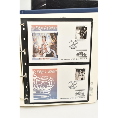 109 - TWO ALBUMS ONE CONTAINS COINS ONE WITH STAMPS AND COIN 1ST DAY COVERS, to include a mixed varied amo... 