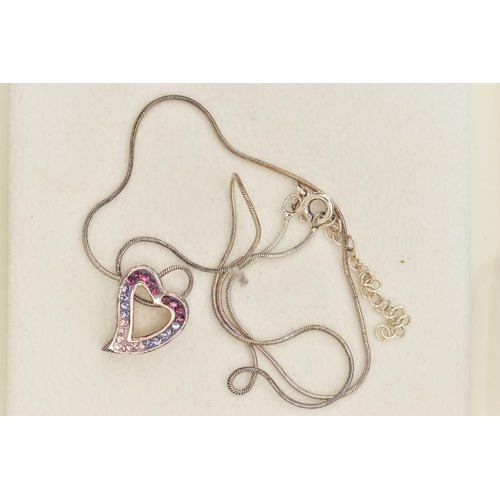 76 - A BAG OF JEWELLERY, to include a boxed cubic zirconia set pendant stamped 925, with trace chain, a b... 