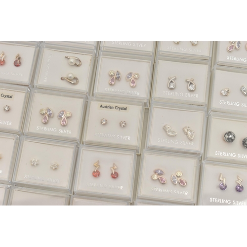 80 - A LARGE SELECTION OF JEWELLERY, to include one hundred and sixty nine cased earrings, pendant and ne... 