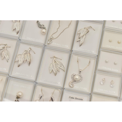 80 - A LARGE SELECTION OF JEWELLERY, to include one hundred and sixty nine cased earrings, pendant and ne... 