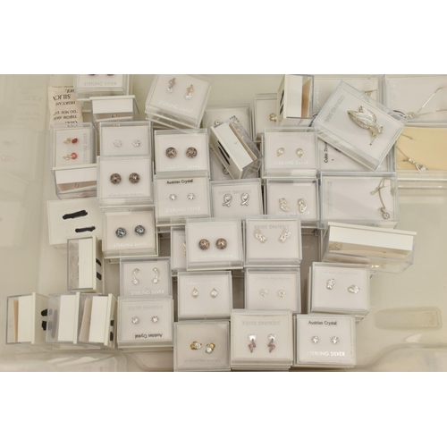 80 - A LARGE SELECTION OF JEWELLERY, to include one hundred and sixty nine cased earrings, pendant and ne... 