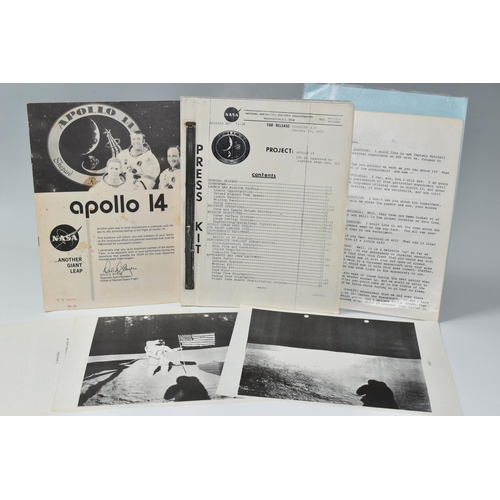 250 - A NASA APOLLO 14 OFFICIAL PRESS PACK, detailing all aspects of the launch which was to be no earlier... 