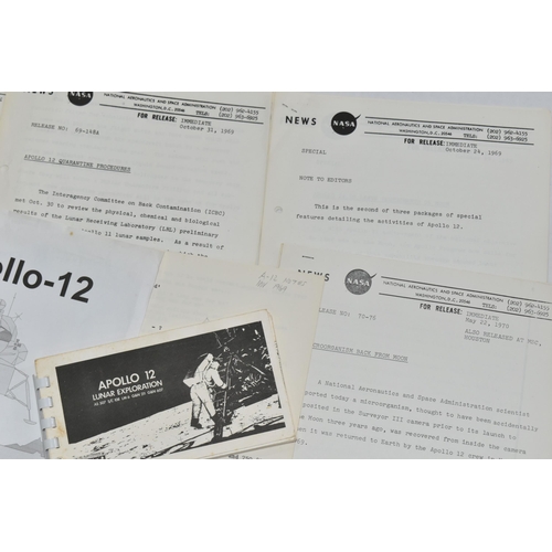 259 - NASA APOLLO 12 PRESS PACKS AND EPHEMERA, to include a Directors Briefing pack dated October 20 1969,... 